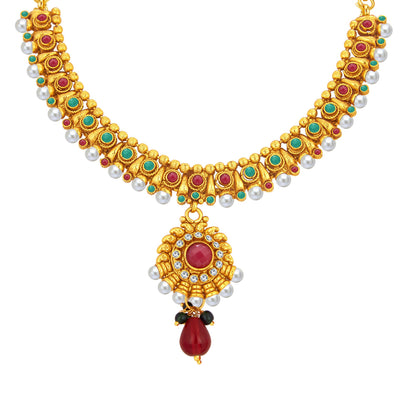 Sukkhi Gorgeous Gold Plated Necklace Set For Women-2
