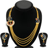 Sukkhi Shimmering Four String Peacock Gold Plated Necklace Set For Women-1