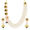 Sukkhi Attractive Five String Gold Plated Necklace Set For Women