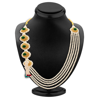 Sukkhi Attractive Five String Gold Plated Necklace Set For Women-3