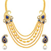 Sukkhi Ritzy Five String Gold Plated Necklace Set For Women
