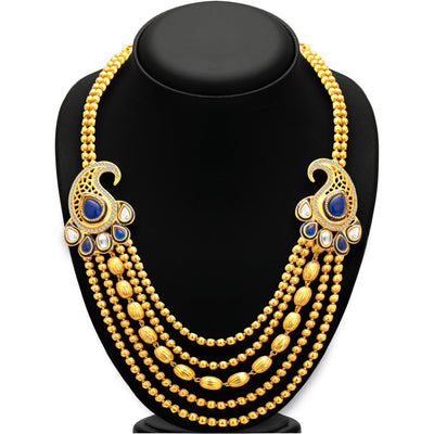 Sukkhi Ritzy Five String Gold Plated Necklace Set For Women-3