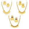 Sukkhi Exquitely Laxmi Coin Temple Gold Plated Set of 3 Necklace Set Combo For Women