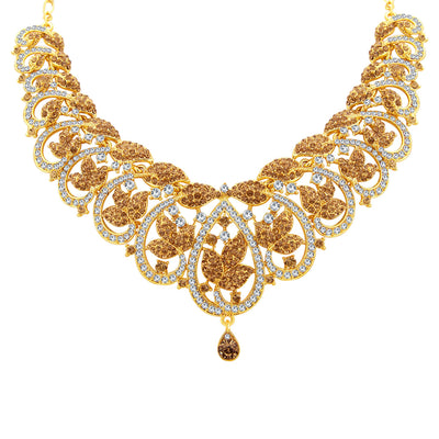 Sukkhi Marquise LCT Stone Gold Plated AD Necklace Set For Women-3