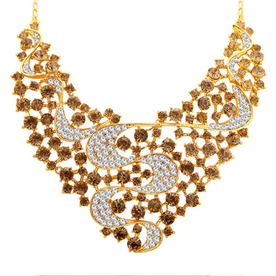 Sukkhi Splendid LCT Stone Gold Plated AD Necklace Set For Women-3