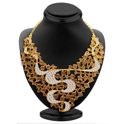 Sukkhi Splendid LCT Stone Gold Plated AD Necklace Set For Women-2