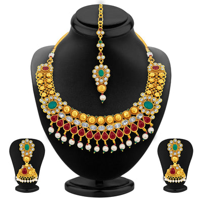 Sukkhi Magnificent Gold Plated Necklace Set For Women-1