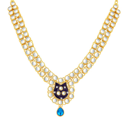 Sukkhi Gorgeous Gold Plated Kundan Necklace Set For Women-2