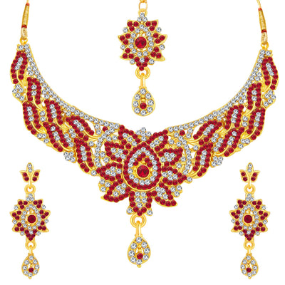 Sukkhi Traditionally Gold Plated AD Necklace Set For Women-1