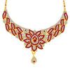 Sukkhi Traditionally Gold Plated AD Necklace Set For Women-3