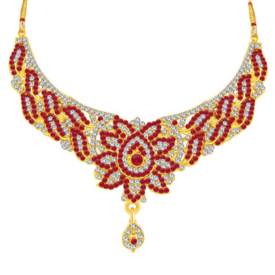 Sukkhi Traditionally Gold Plated AD Necklace Set For Women-3