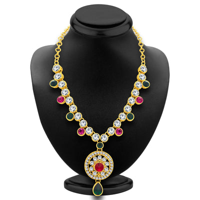 Sukkhi Sublime Gold Plated AD Necklace Set For Women-2