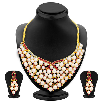 Sukkhi Modern Gold Plated AD Necklace Set For Women