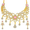 Sukkhi Shimmering Gold Plated AD Necklace Set For Women-1