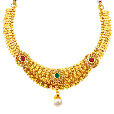 Sukkhi Sleek Gold Plated Necklace Set For Women-2