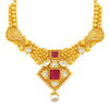 Sukkhi Brilliant Gold Plated American Diamond Necklace Set For Women-2