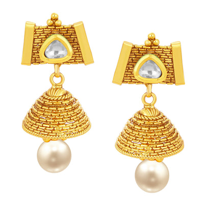 Sukkhi Angelic Gold Plated Kundan Necklace Set For Women-4