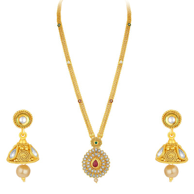 Sukkhi Exquitely Jalebi Gold Plated Necklace Set For Women