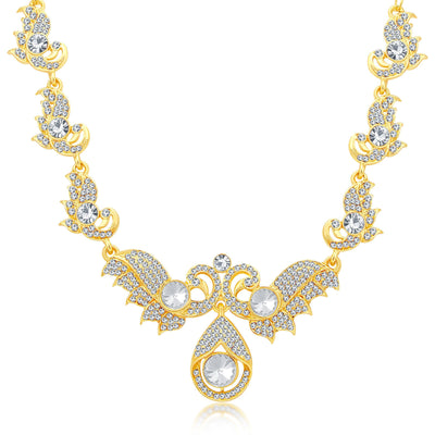 Sukkhi Fabulous Gold Plated AD Necklace Set For Women-1