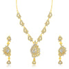 Sukkhi Creative Gold Plated AD Set of 3 Necklace Set Combo For Women-3