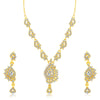 Sukkhi Elegant Gold Plated AD Necklace Set For Women