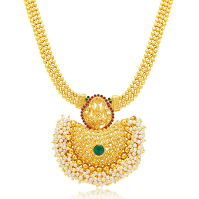 Sukkhi Shimmering Gold Plated Necklace Set For Women-1
