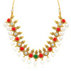 Sukkhi Pretty Flower Gold Plated AD Necklace Set For Women-1