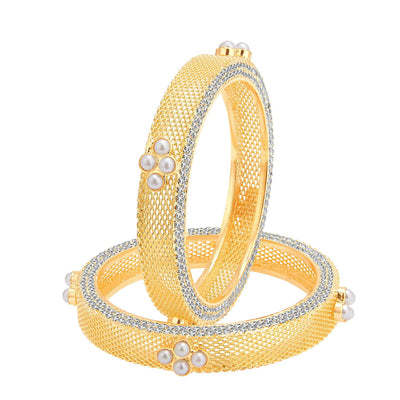 Sukkhi Delightful Gold Plated AD Bangle For Women