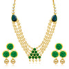 Sukkhi Designer Gold Plated AD Set of 2 Necklace Set Combo For Women-1
