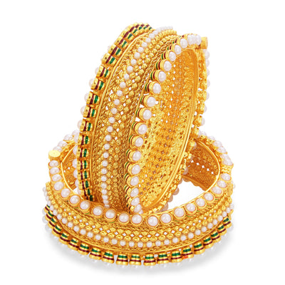 Sukkhi Glimmery Gold Plated Bangle For Women-1