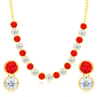 Sukkhi Designer Gold Plated AD Set of 2 Necklace Set Combo For Women-2