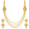 Sukkhi Pretty 4 String Gold Plated Set of 2 Necklace Set Combo For Women-5