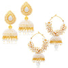 Sukkhi Astonishing Jhumki Gold Plated Set of 2 Pair Earring Combo For Women