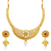 Sukkhi Modish Jalebi Gold Plated Kundan Necklace Set For Women
