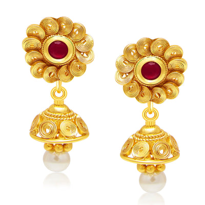 Sukkhi Modish Jalebi Gold Plated Kundan Necklace Set For Women-2