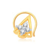 Pissara Beguiling Gold and Rhodium Plated CZ Nose Pin