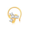 Pissara Glimmery Gold and Rhodium Plated CZ Nose Pin