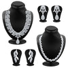 Sukkhi Sublime Rhodium Plated AD Set of 2 Necklace Set Combo For Women