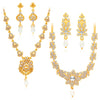 Sukkhi Sparkling Gold Plated AD Set of 2 Necklace Set Combo For Women-1