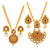 Sukkhi Wavy Gold Plated Kundan Set of 2 Necklace Set Combo For Women-1