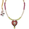 Sukkhi Gleaming Meenakari Pendant Set With Multi-Coloured Pearls Mala-1