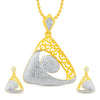 Sukkhi Enchanting Gold and Rhodium Plated Pendant Set With Chain