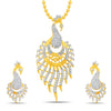 Sukkhi Beguilling Gold and Rhodium Plated Pendant Set With Chain