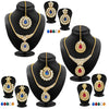 Sukkhi Glittery Gold Plated AD Set of 3 Necklace Set with Set of 15 Changeable Stone Combo For Women