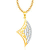 Pissara Lively Gold And Rhodium Plated CZ Pendant Set For Women-1