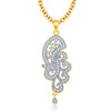 Pissara Astonishing Gold And Rhodium Plated CZ Pendant Set For Women-1