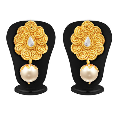 Sukkhi Fine Jalebi Gold Plated Kundan Pendant Set For Women-5