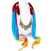 Sukkhi Exquisite Silk Detachable Scarf Necklace With Chain For Women