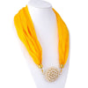 Sukkhi Shimmering Chiffon Detachable Scarf Necklace With Chain For Women