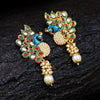Sukkhi Charming Peacock Gold Plated Australian Diamond Earrings